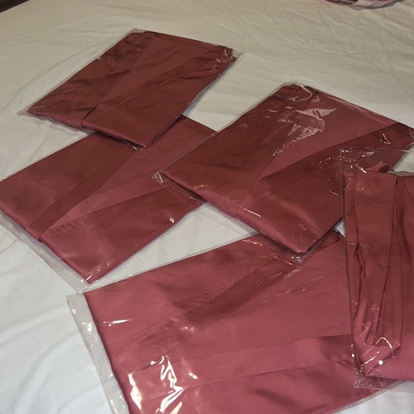 Bridesmaid Robes Gift Bridal Party Silk Lace Trim Robe Dusty Pink Adult One Size - Picture 11 of 11